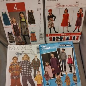 BNNU Set Of 4 Children's Sewing Patterns